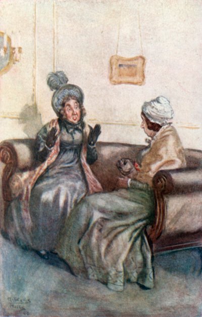 Illustration für Northanger Abbey von Jane Austen von Arthur Wallis Mills